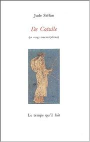 Cover of: De Catulle: et vingt transcriptions