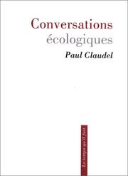 Cover of: Conversations écologiques