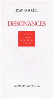 Cover of: Dissonances by Jean Borreil