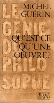 Cover of: Qu'est-ce qu'une oeuvre?