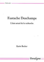 Cover of: Eustache Deschamps by Becker, Karin.