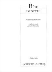 Cover of: Bête de style