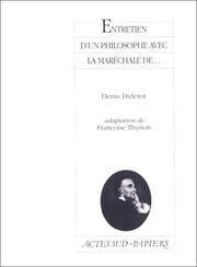 Cover of: Entretien d'un philosophe avec la maréchale de-- by Françoise Thyrion