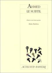 Cover of: Ahmed le Subtil by Alain Badiou