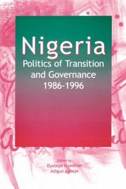 Cover of: Nigeria by edited by Oyeleye Oyediran and Adigun A.B. Agbaje.