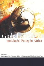 Cover of: Globalization and Social Policy in Africa (Codesria Book)
