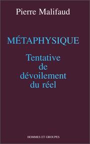 Cover of: Métaphysique: tentative de dévoilement du réel