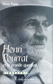 Cover of: Henri Pourrat et la grande question by Pierre Pupier