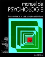 Cover of: Manuel de psychologie by Samuel Berthoud ... [et al.] ; sous la direction de Marc Richelle et Rémy Droz.