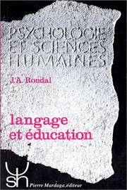 Cover of: Langage et éducation