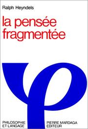 Cover of: La pensée fragmentée