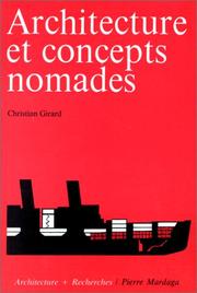 Cover of: Architecture et concepts nomades: traité d'indiscipline