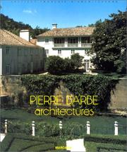 Cover of: Pierre Barbe, architectures