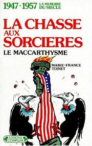 Cover of: La chasse aux sorcières: 1947-1957