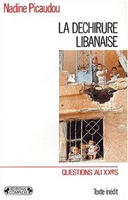 Cover of: La déchirure libanaise