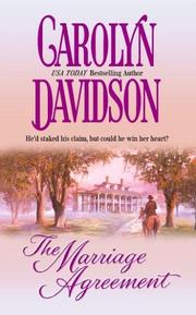 Cover of: The Marriage Agreement by Carolyn Davidson