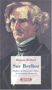 Cover of: Sur Berlioz by Romain Rolland