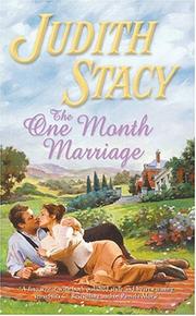 Cover of: The One Month Marriage by Judith Stacy