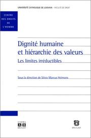 Cover of: Dignite hum. hierarch.valeurs