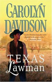 Cover of: Texas lawman by Carolyn Davidson