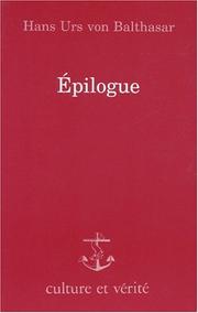 Cover of: Epilogue by Hans Urs von Balthasar
