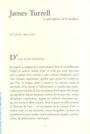 Cover of: James Turrell: la perception est le médium