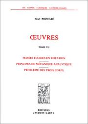 Cover of: Oeuvres by Henri Poincaré