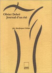 Cover of: Olivier Debré: journal d'un été