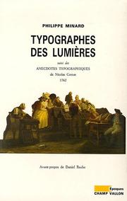 Cover of: Typographes des Lumières