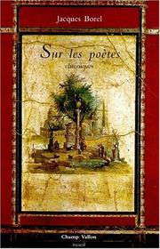 Cover of: Sur les poètes by Borel, Jacques