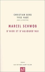 Cover of: Marcel Schwob, d'hier et d'aujourd'hui