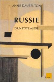 Cover of: Russie, d'un état l'autre