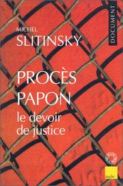Cover of: Procès Papon by Michel Slitinsky