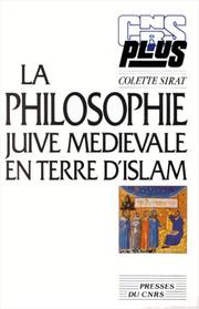 Cover of: La philosophie juive médiévale en terre d'Islam by Colette Sirat