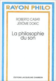 Cover of: La philosophie du son