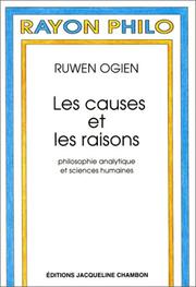 Cover of: Les causes et les raisons: philosophie analytique et sciences humaines