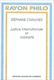 Cover of: Justice internationale et solidarité