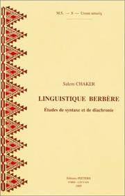 Cover of: Linguistique Berbhre. Etudes de Syntaxe Et de Diachronie Ms8 (M.S.--Ussun Amazigh,)