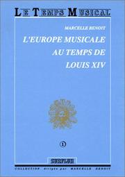 Cover of: Europe musicale au temps de Louis XIV