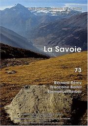 Cover of: La Savoie (Carte archeologique de la Gaule)