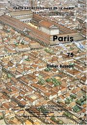 Cover of: Paris (Carte archeologique de la Gaule) by Daniel Busson
