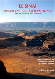 Cover of: Le Sinaï durant l'antiquité et le Moyen-Age: 4000 ans d'histoire pour un désert : actes du colloque "Sinaï" qui s'est tenu à l'UNESCO du 19 au 21 septembre 1997