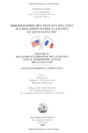 Bibliographie des travaux relatifs aux relations entre la France et les Etats-Unis by Philippe Olivier