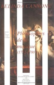 Cover of: Philosophies de la musique: 1752-1789