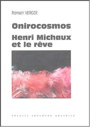 Cover of: Onirocosmos: Henri Michaux et le rêve