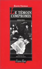 Cover of: Le témoin compromis