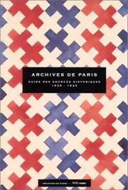 Archives de Paris, 1939-1945 by Archives de Paris.