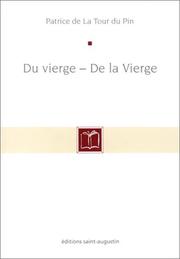 Cover of: Du vierge, de la Vierge