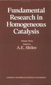 Cover of: Fundamental Research in Homogeneous Catalysis