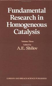 Cover of: Fundamental Research in Homogeneous Catalysis by A. E. Shilov